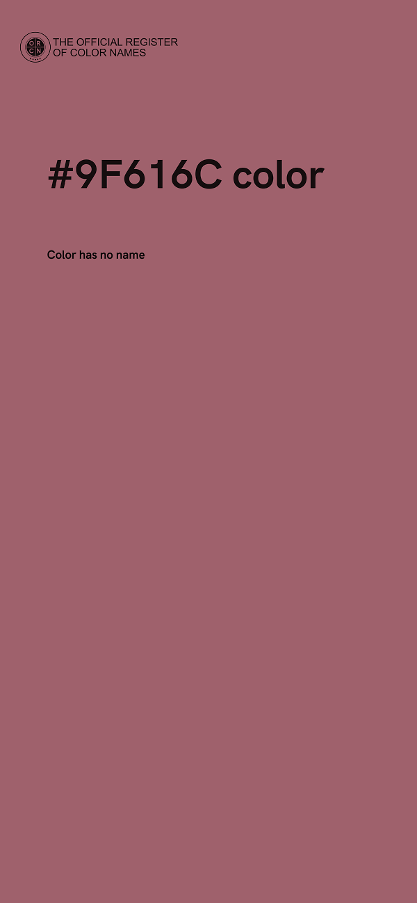 #9F616C color image