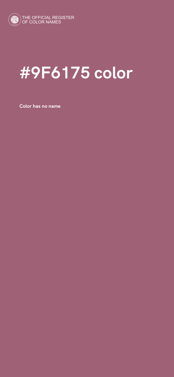 #9F6175 color image