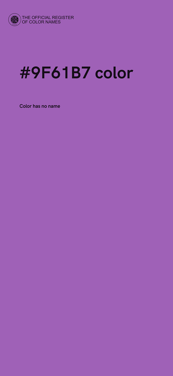 #9F61B7 color image