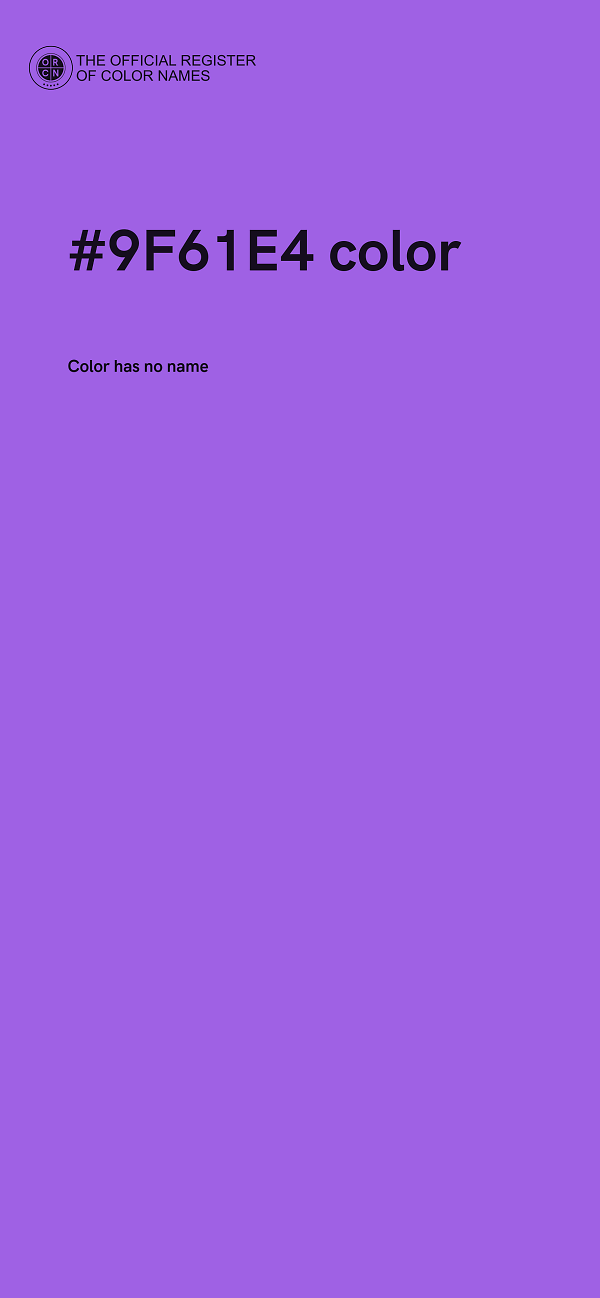 #9F61E4 color image
