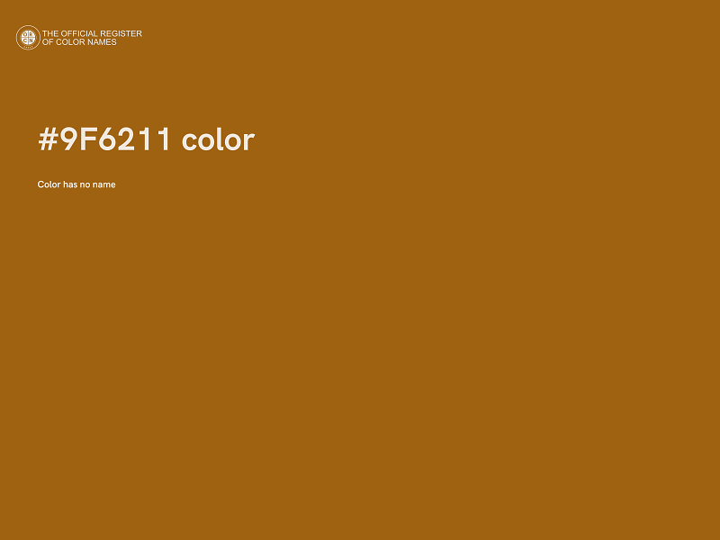 #9F6211 color image