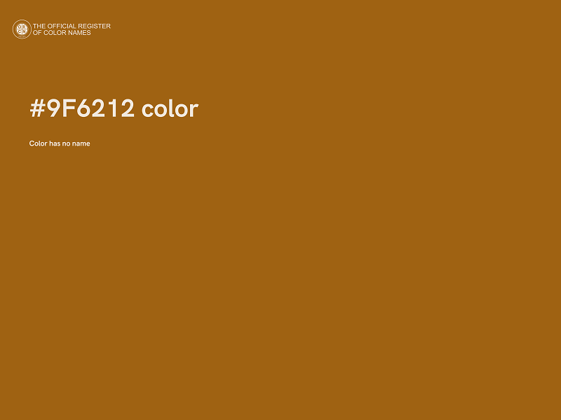 #9F6212 color image