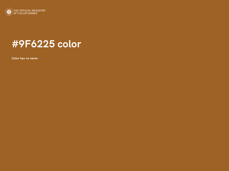 #9F6225 color image