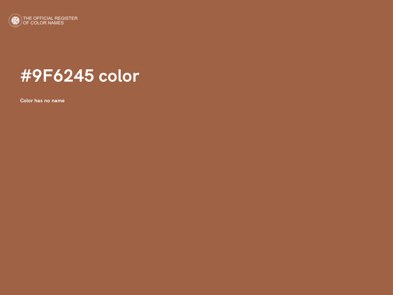 #9F6245 color image