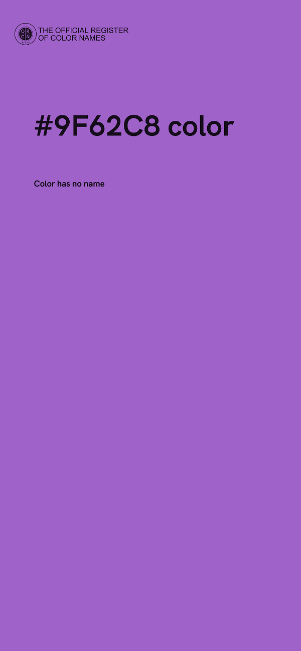 #9F62C8 color image