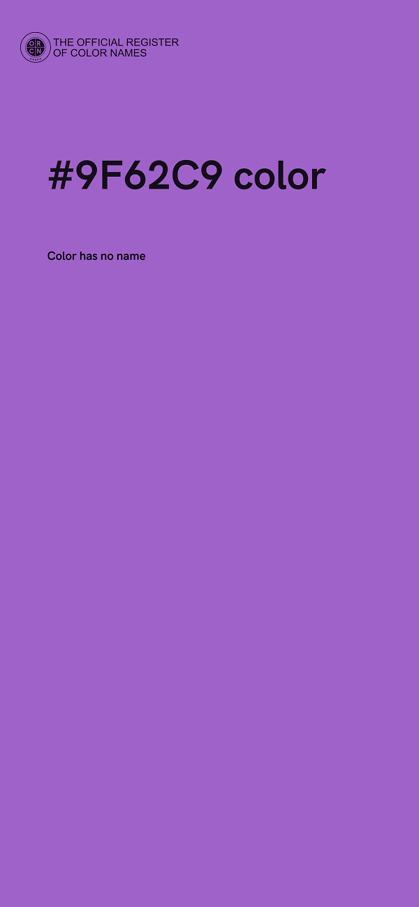 #9F62C9 color image