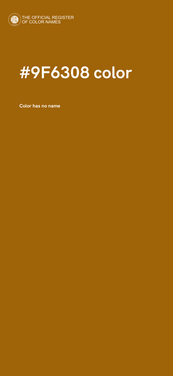 #9F6308 color image