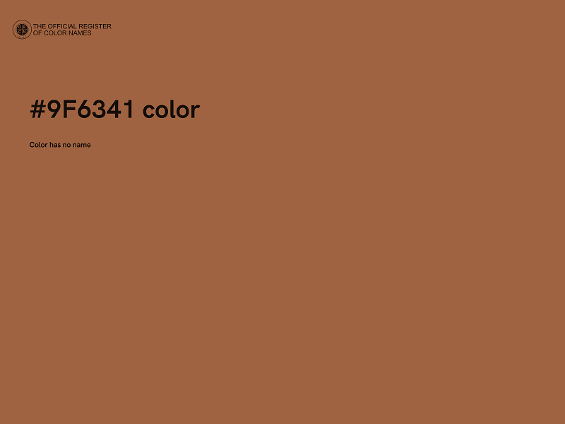 #9F6341 color image