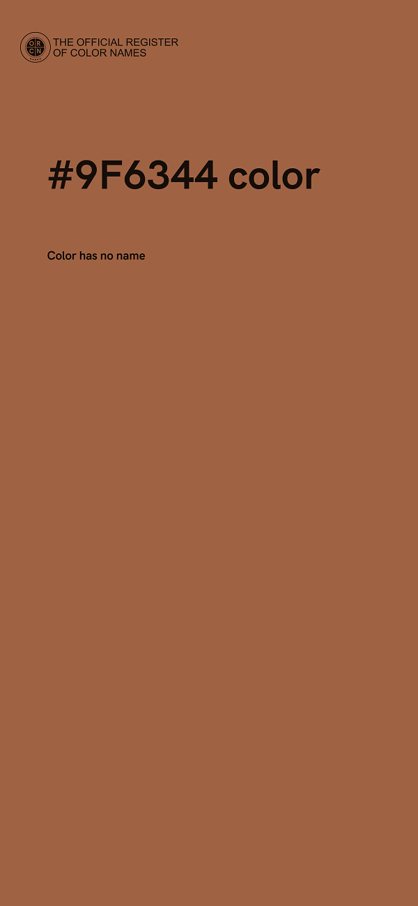 #9F6344 color image