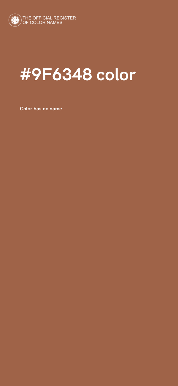 #9F6348 color image