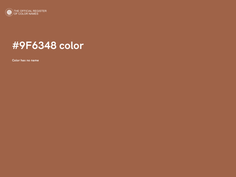 #9F6348 color image