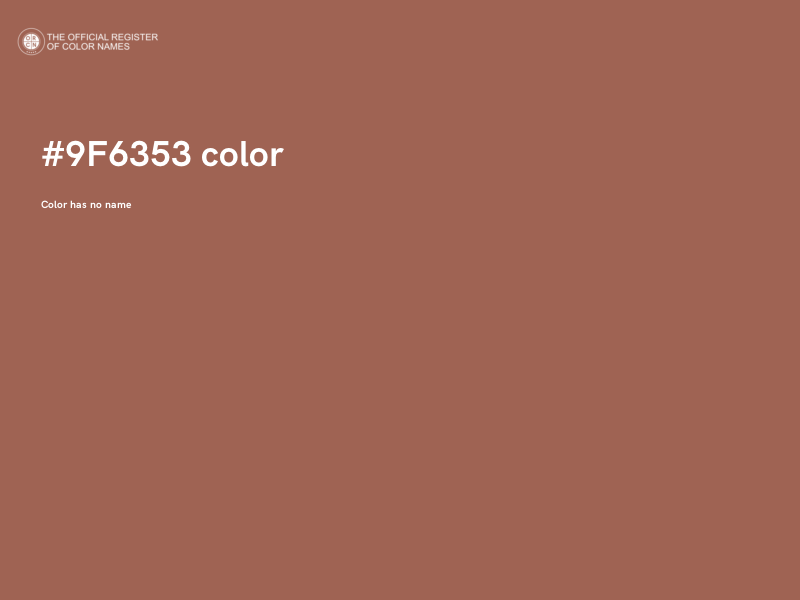 #9F6353 color image
