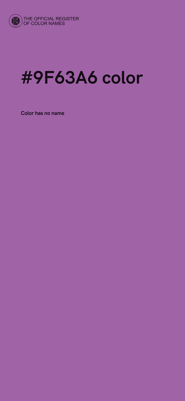 #9F63A6 color image