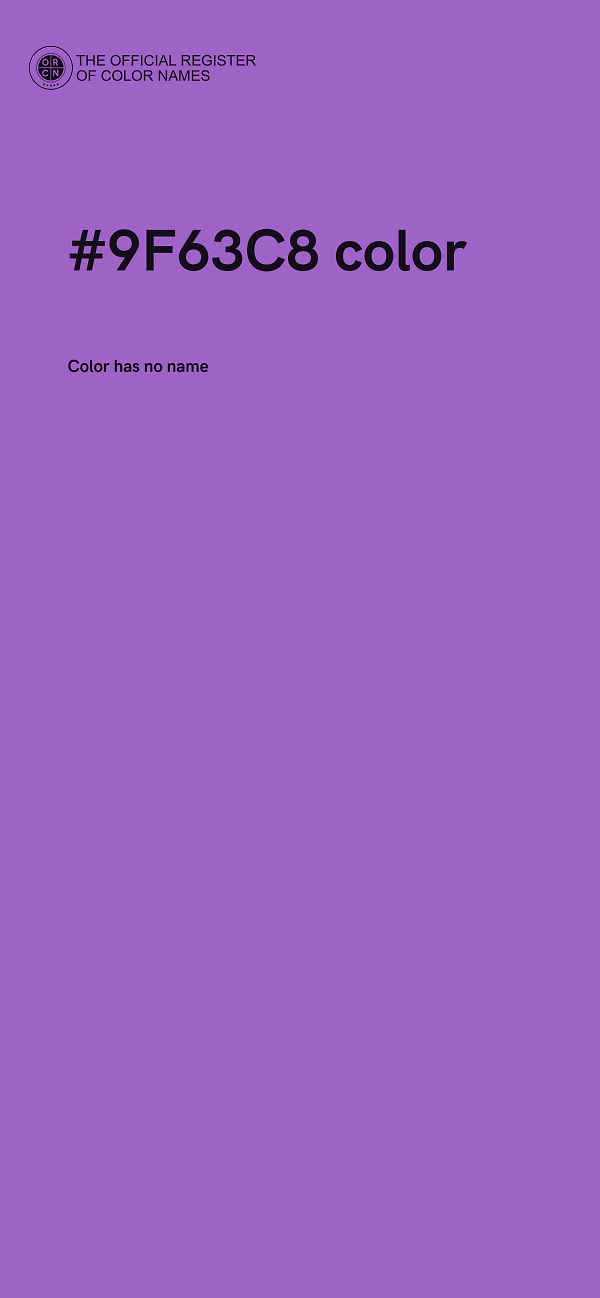 #9F63C8 color image