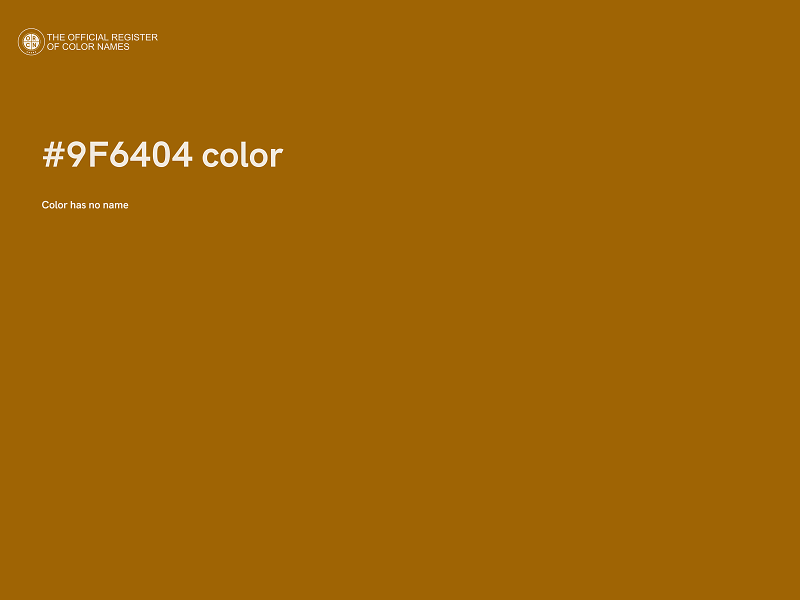 #9F6404 color image