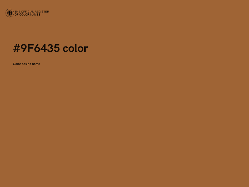 #9F6435 color image