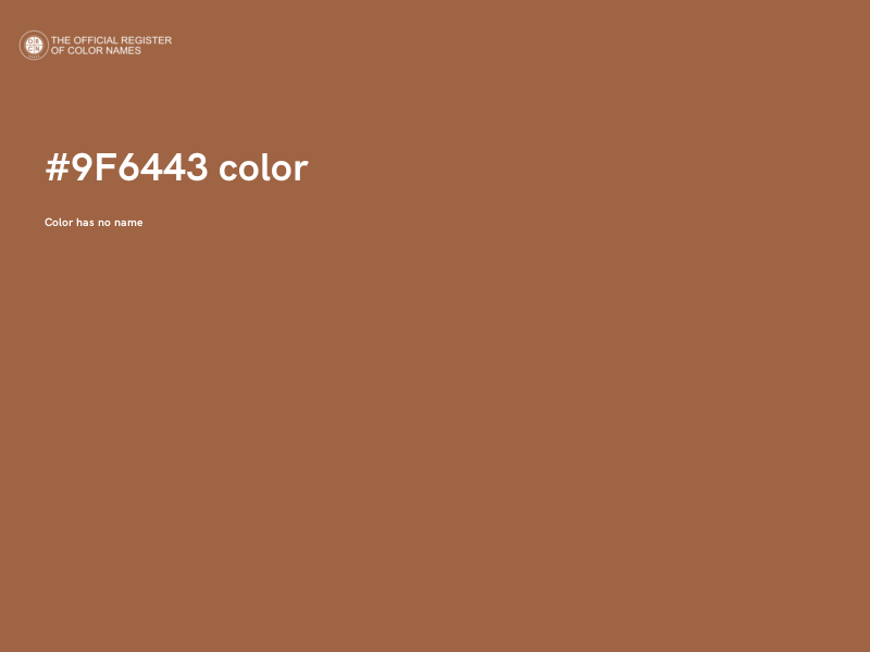 #9F6443 color image
