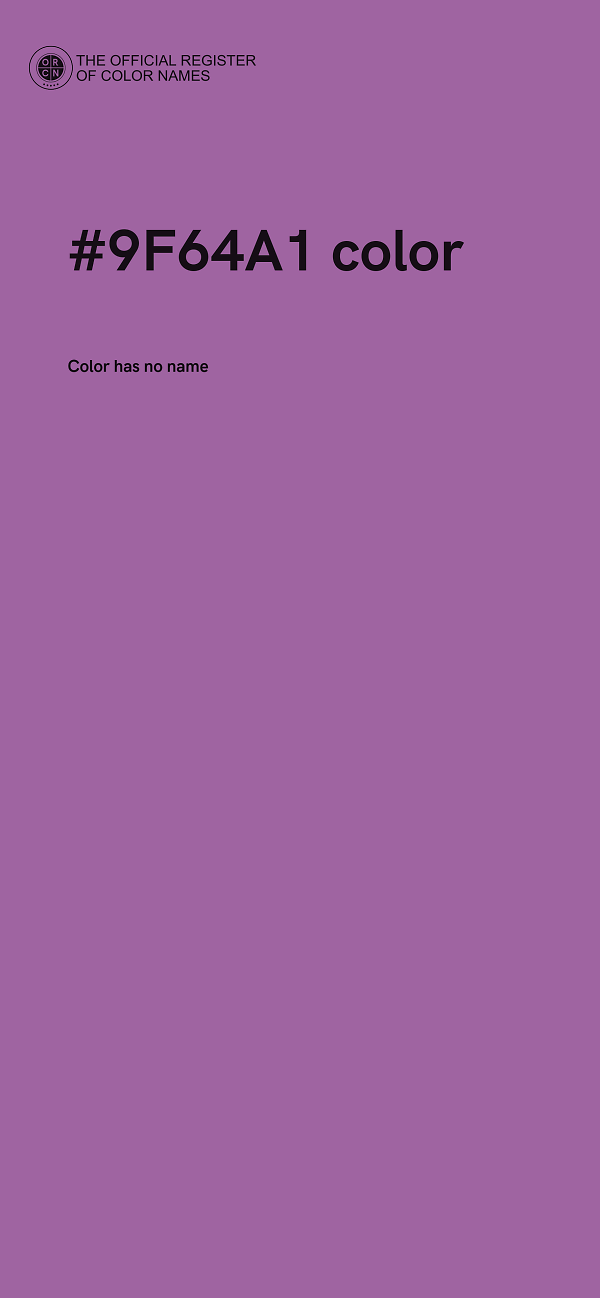 #9F64A1 color image