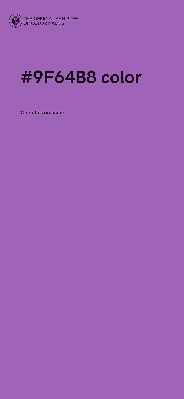 #9F64B8 color image