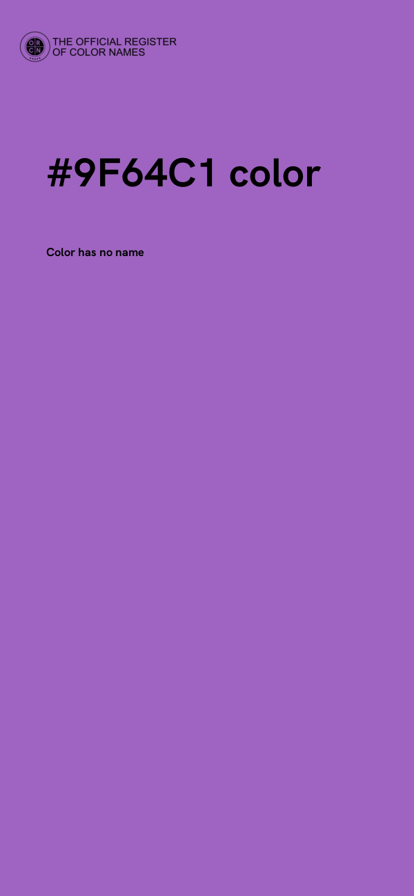 #9F64C1 color image