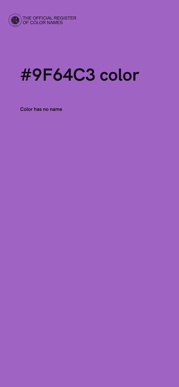 #9F64C3 color image