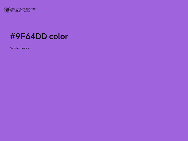 #9F64DD color image