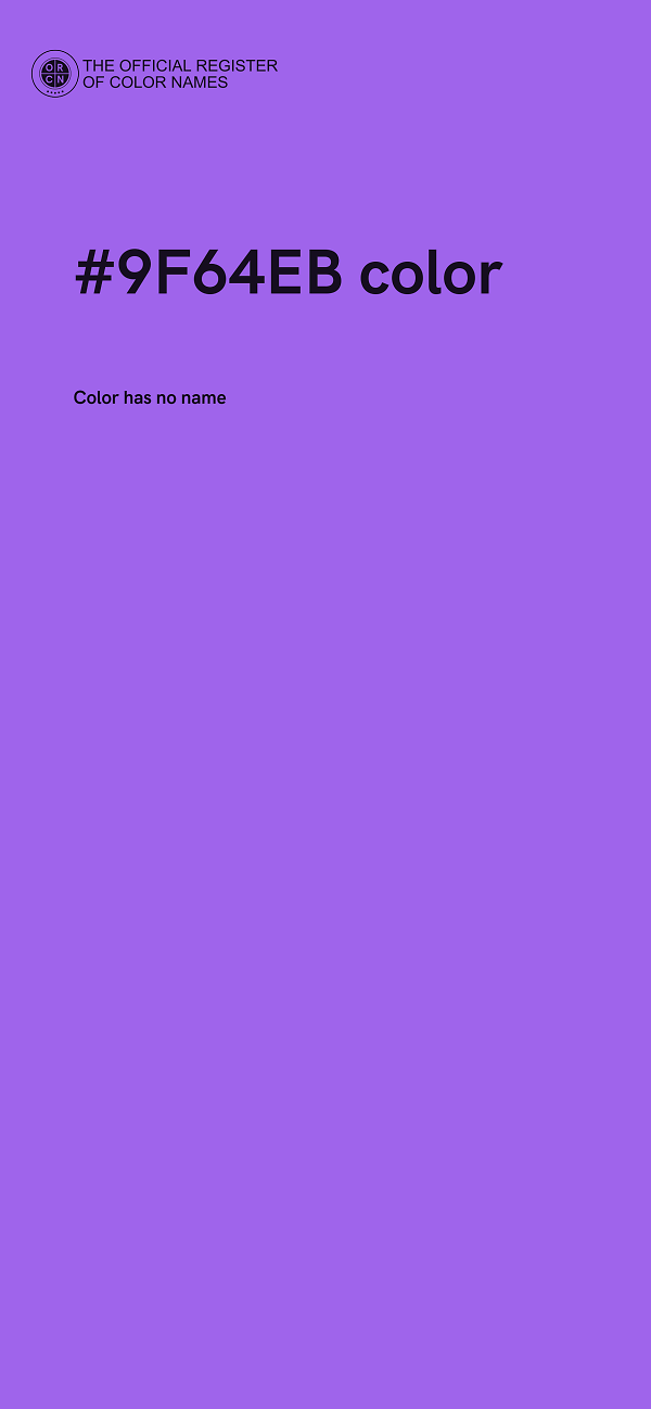 #9F64EB color image
