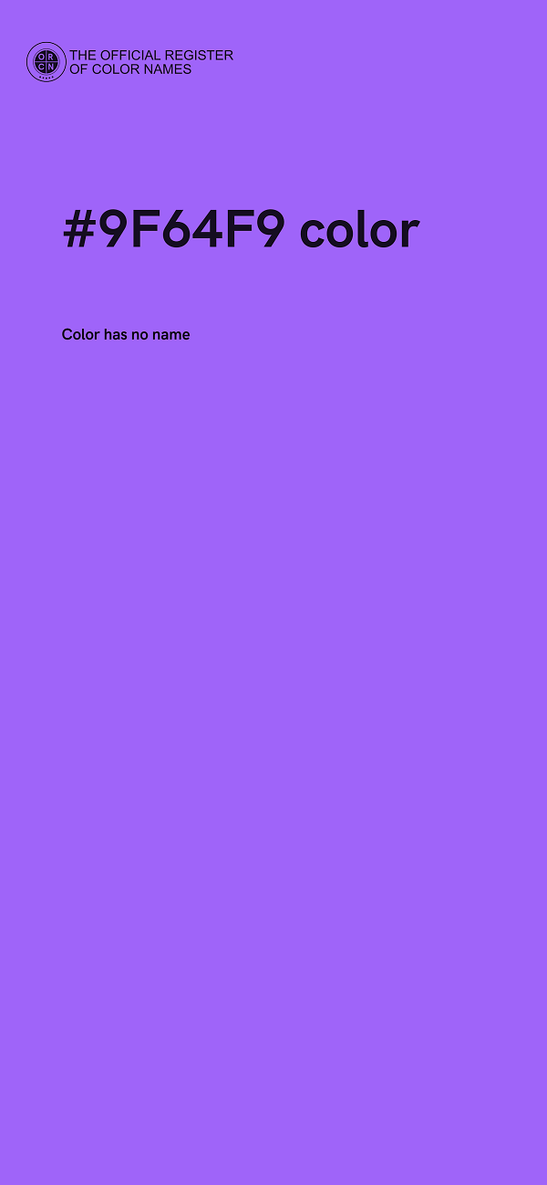 #9F64F9 color image