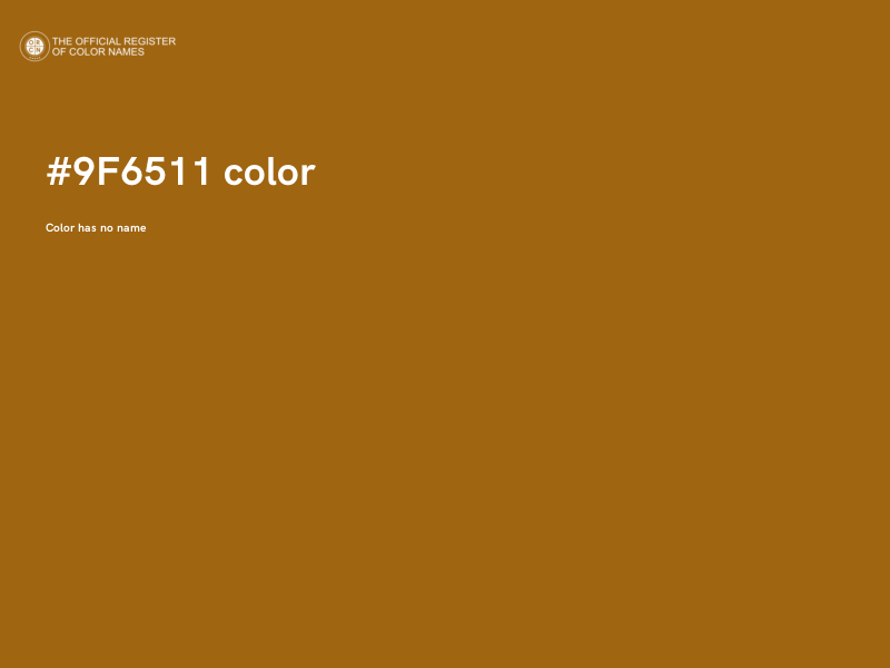 #9F6511 color image