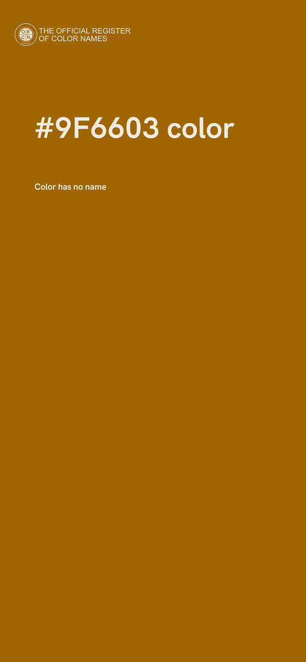 #9F6603 color image