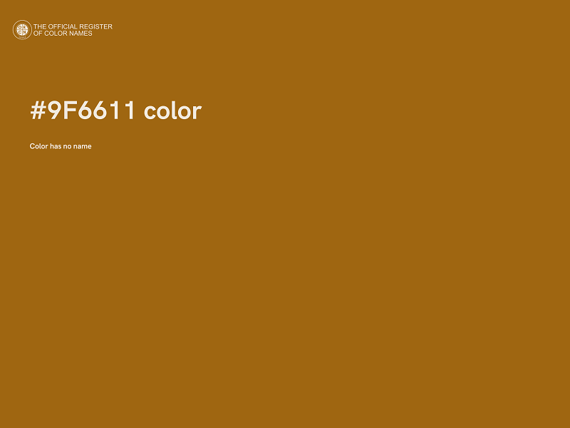 #9F6611 color image