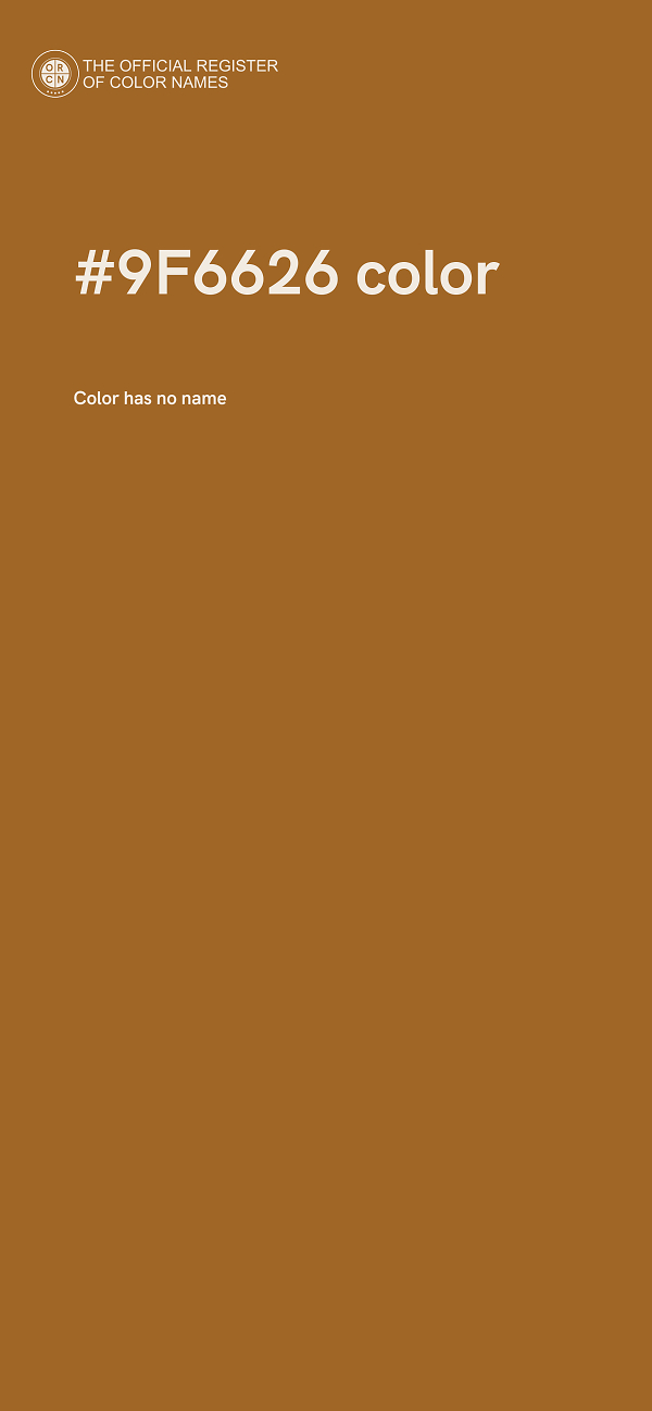 #9F6626 color image