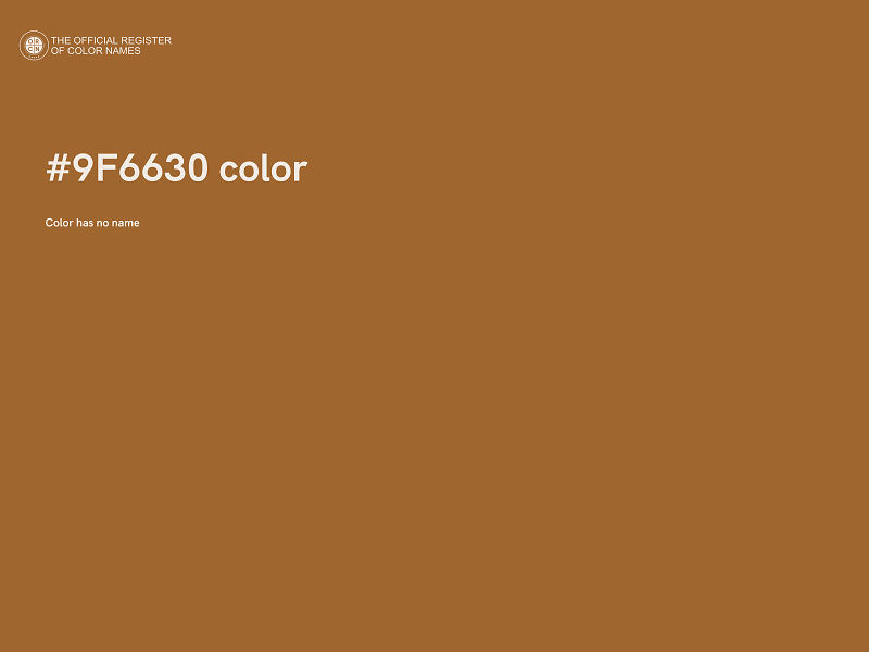 #9F6630 color image