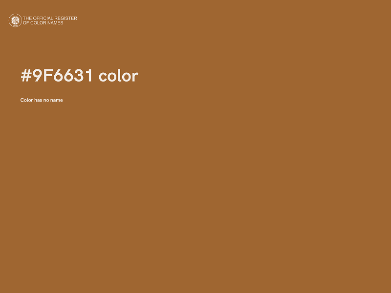 #9F6631 color image