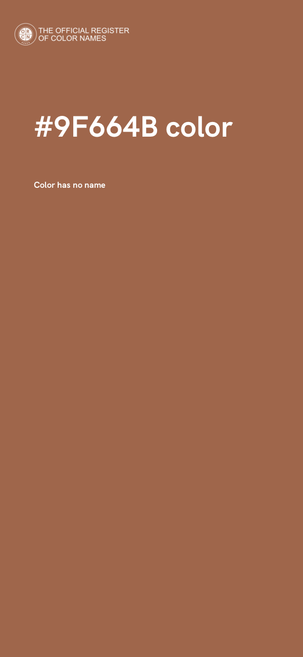 #9F664B color image