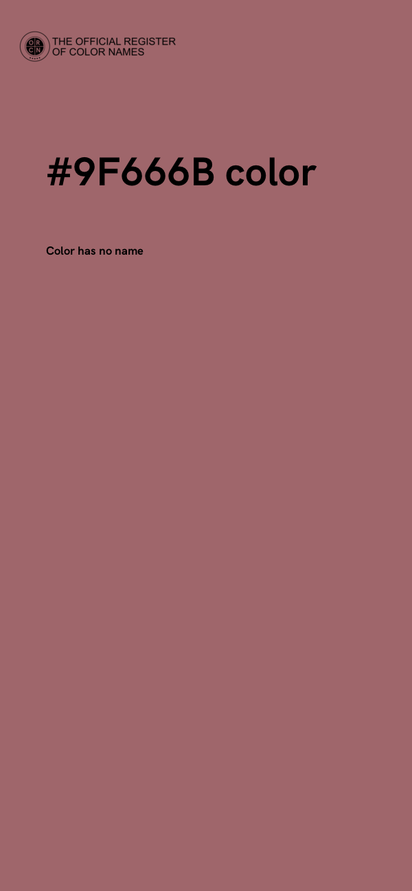 #9F666B color image