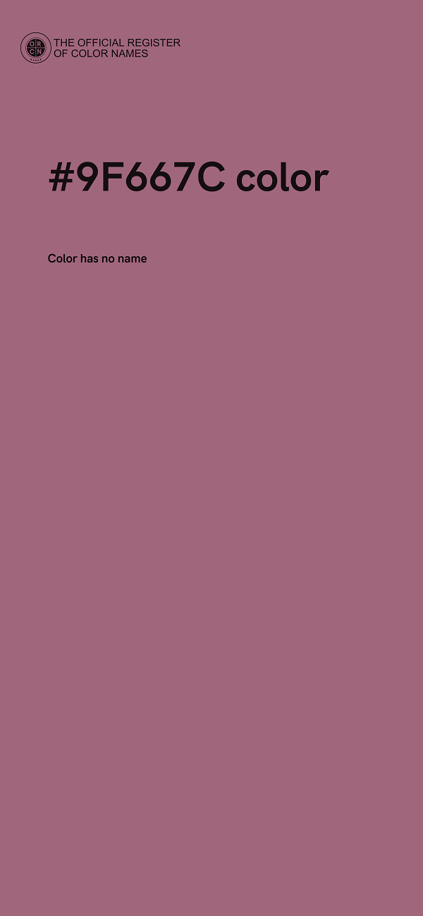 #9F667C color image