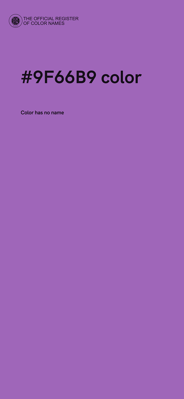 #9F66B9 color image