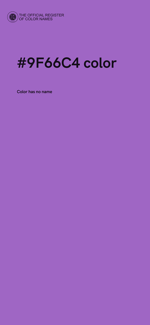 #9F66C4 color image