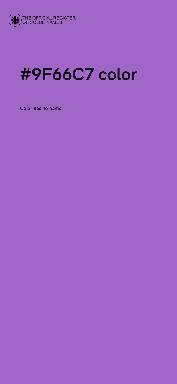 #9F66C7 color image