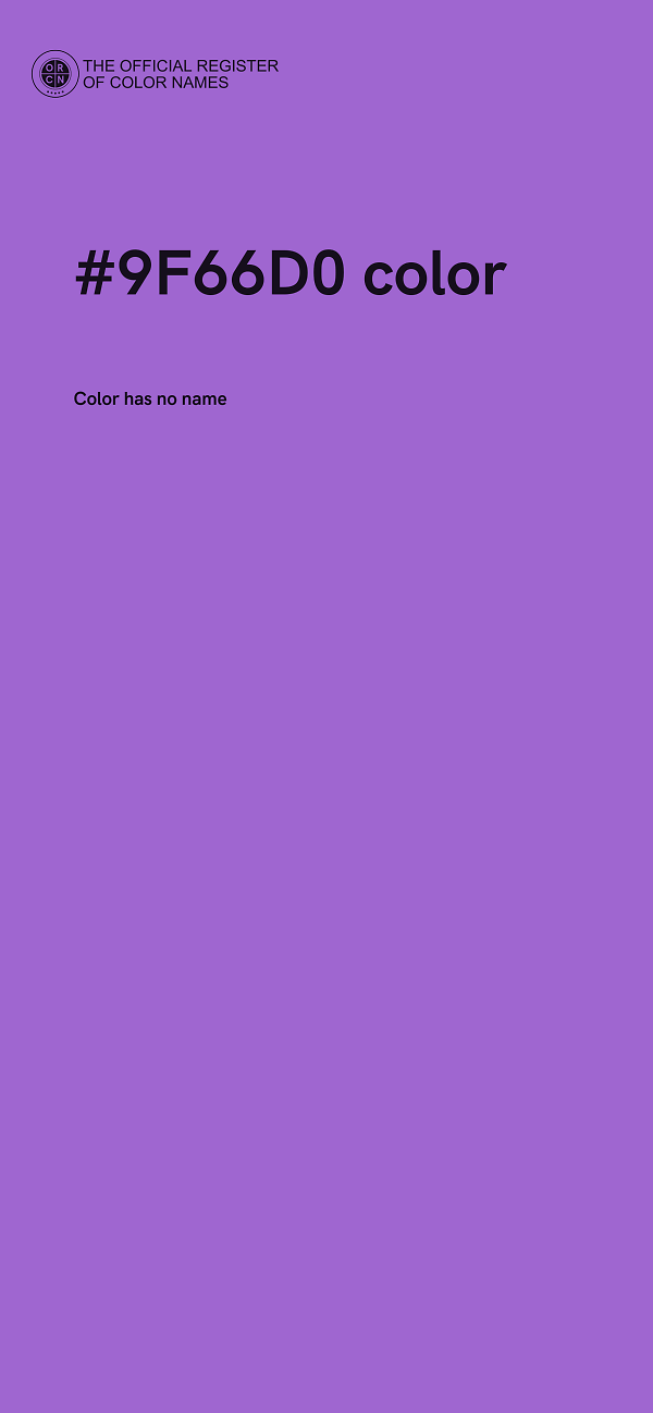 #9F66D0 color image