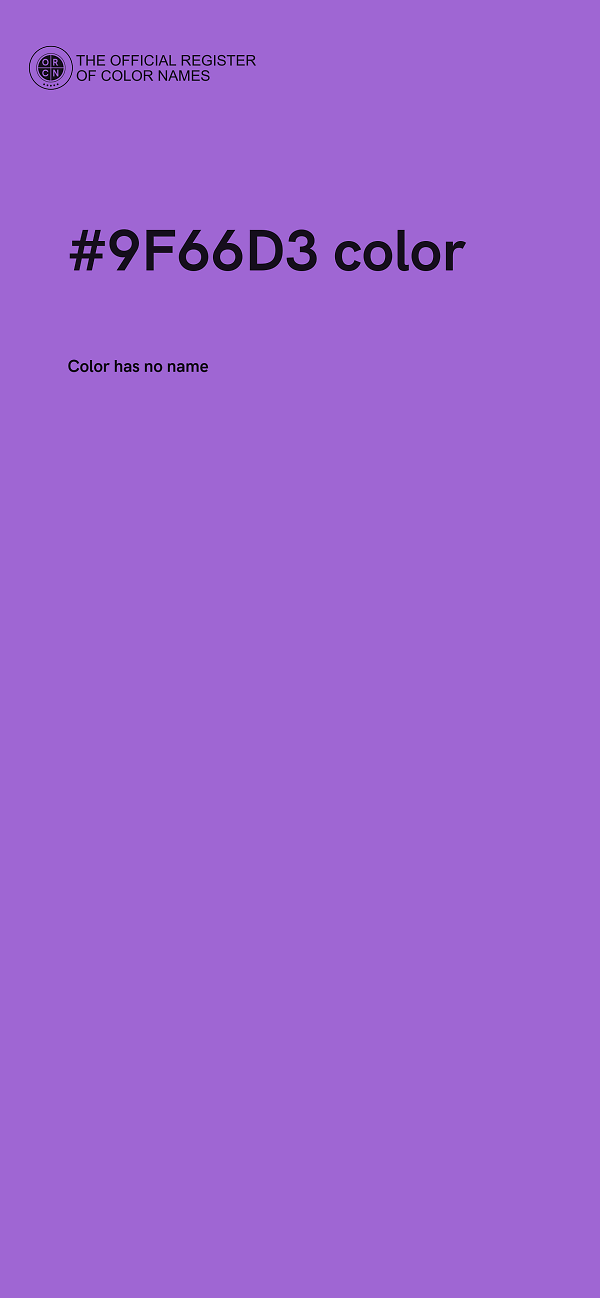 #9F66D3 color image