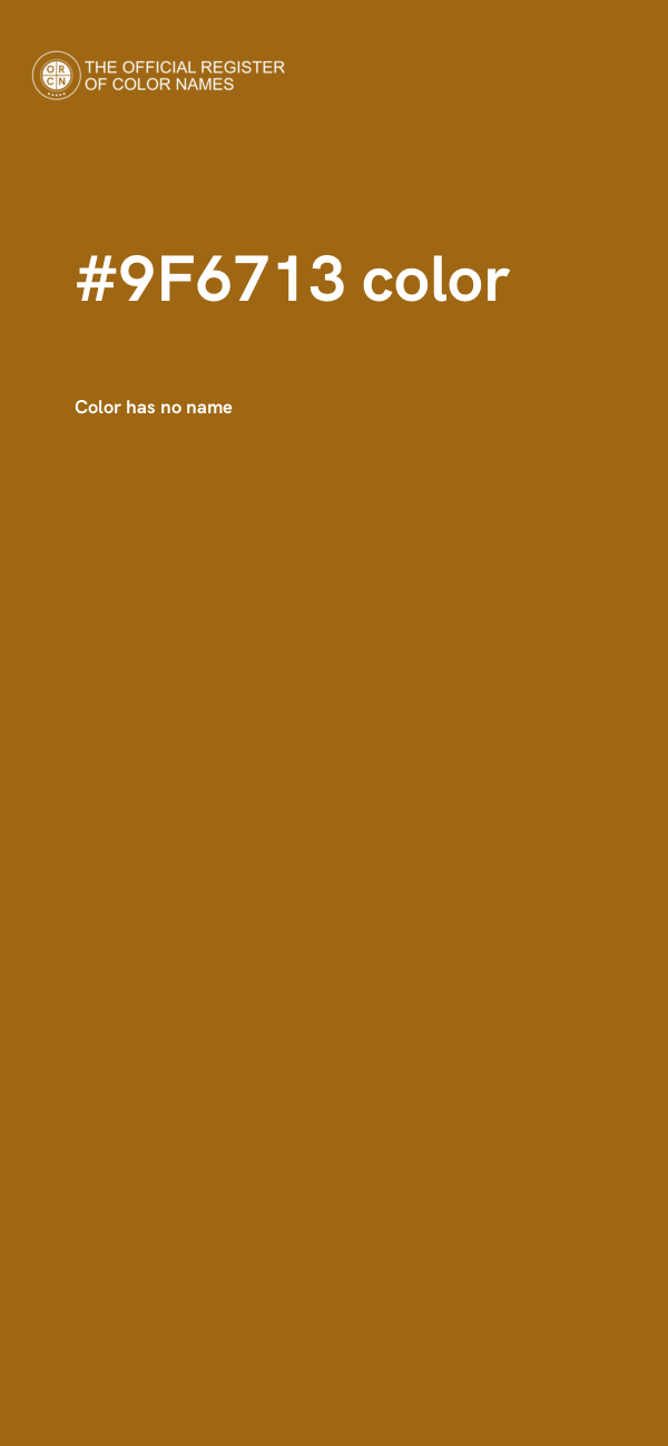#9F6713 color image