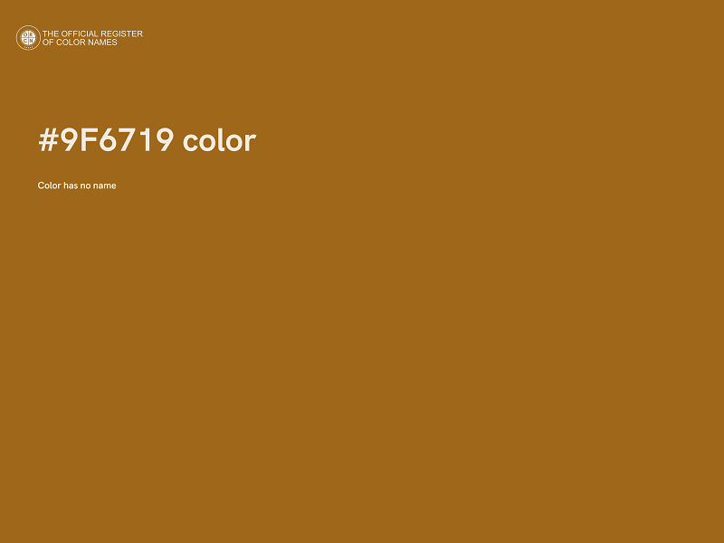 #9F6719 color image