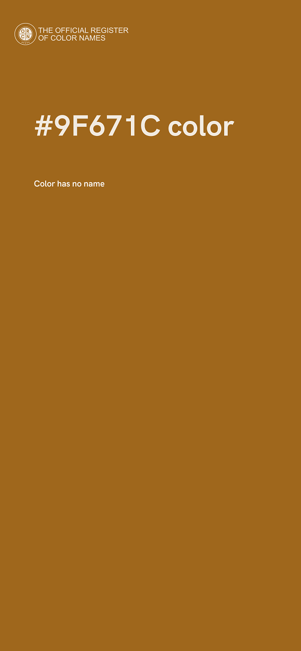 #9F671C color image