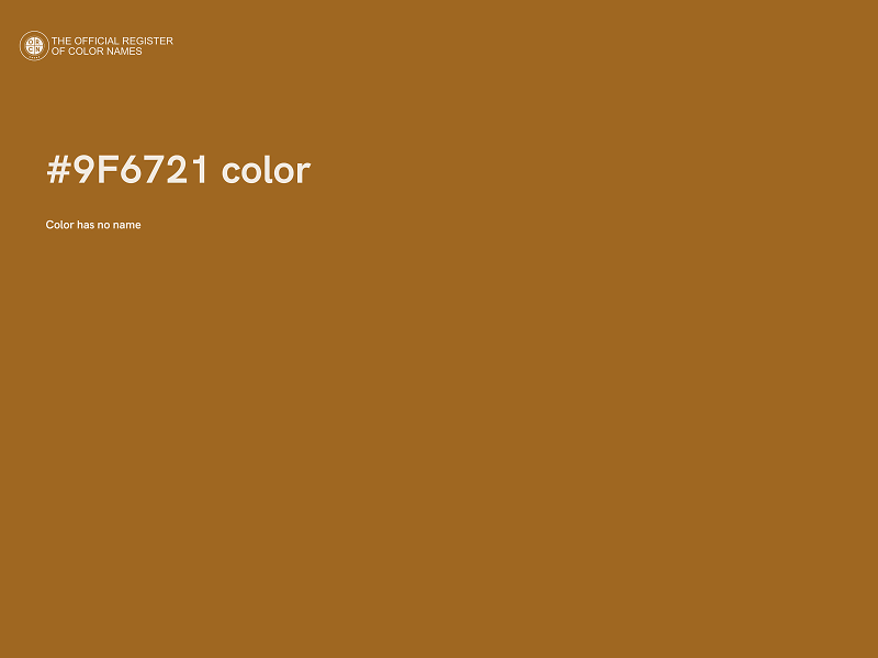 #9F6721 color image