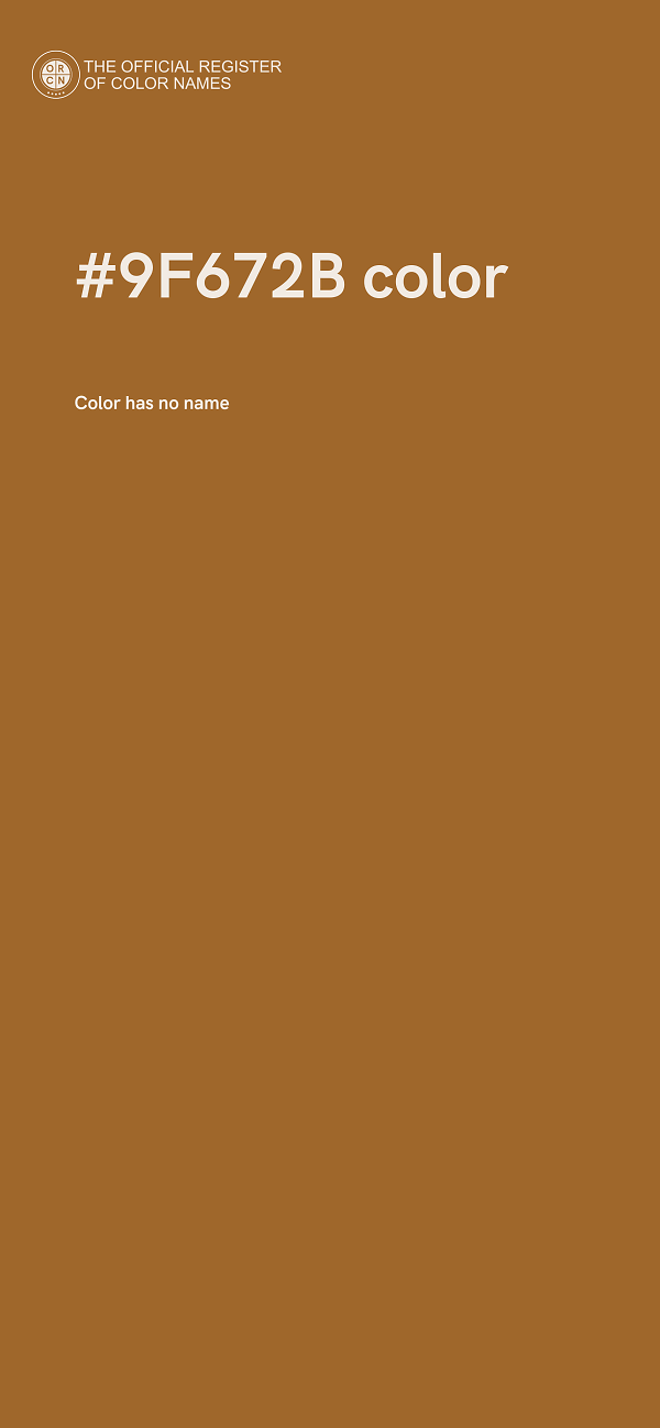 #9F672B color image