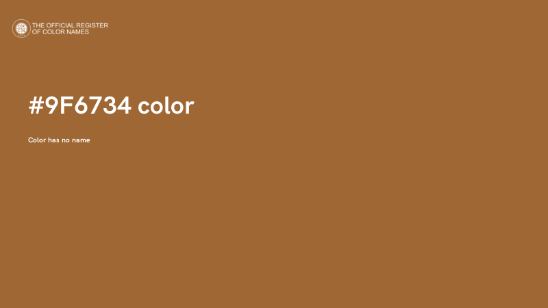 #9F6734 color image