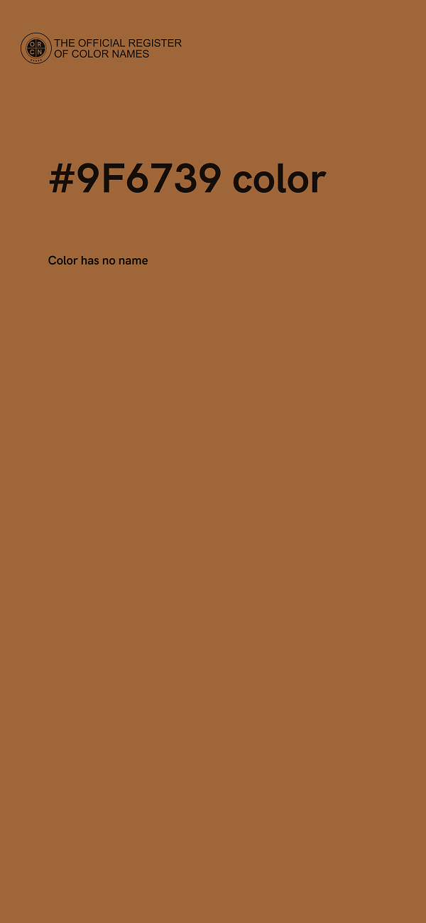 #9F6739 color image