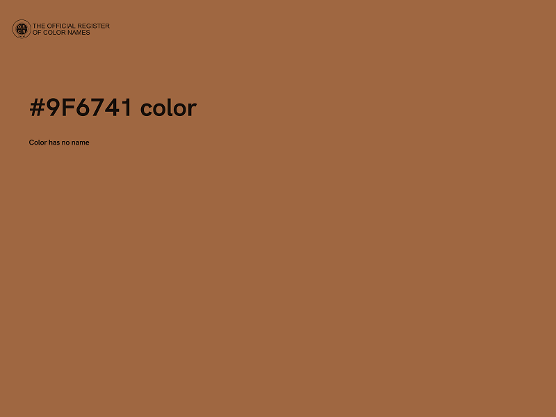 #9F6741 color image